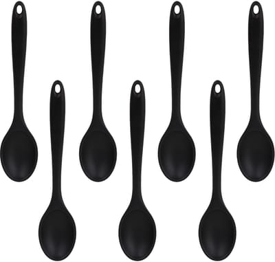 Solidchoice - Set van 7 Kleurrijke Siliconen Keukenlepels