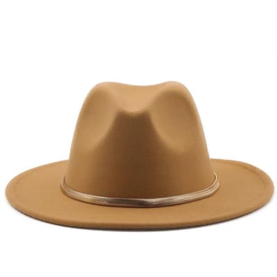 Zwart/groen Breedgerande Eenvoudige Kerk Derby Bolhoed Panama Effen Vilt Fedora Hoed voor Mannen Vrouwen Kunstwol Mix Jazz Pet 56-58CM brown