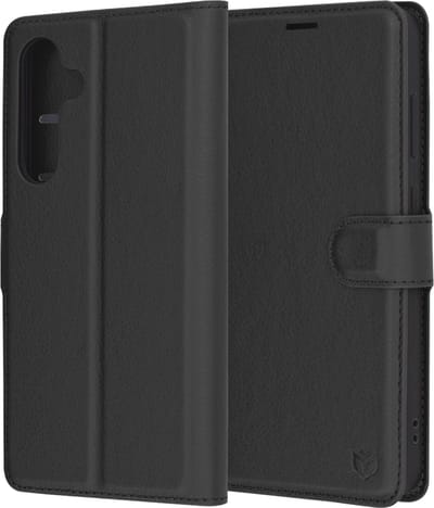 Hoesje geschikt voor Samsung Galaxy S24 FE - Techsuit Leather Folio Book Wallet Case - Zwart