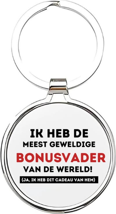 Akyol - ik heb de meest geweldige bonusvader van de wereld Sleutelhanger - Bonusvader - de liefste bonusvader - bonusvader sleutelhanger - papa sleutelhanger - sleutelhanger papa - familie sleutelhanger - vaderdag cadeautje - papa cadeau - 4 x 7,5 CM