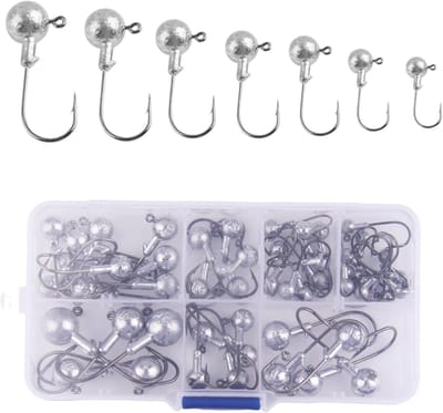 Loodkoppen set - Visaccessoires - Vissen - Verschillende gewichten - 52 stuks - Grijs