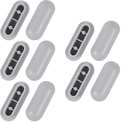 10 Stuks - Toiletbril Bumpers - Toilet Anti-Slip Pads - Toiletbril Bumpers - Universele Zitplaats Bumper Kit Vervanging - Grijs - 4,5*2*1,5 cm - LDPE+EVA - Anti-geluid kussen pad hoes - Toiletaccessoires