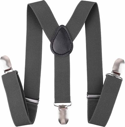 Fako Fashion - Kinder Bretels - Kinderbretels - Effen - 65cm - Donkergrijs
