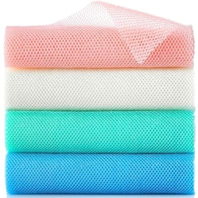 4 stuks Exfoliërende Netten - Lange Sponzen voor Douche en Bad