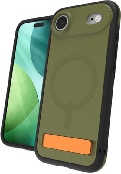 ZAGG Sedona Snap Kickstand - Hoesje Geschikt voor iPhone Air - Compatibel met MagSafe - Grafeen Back Cover met Standaard - Groen