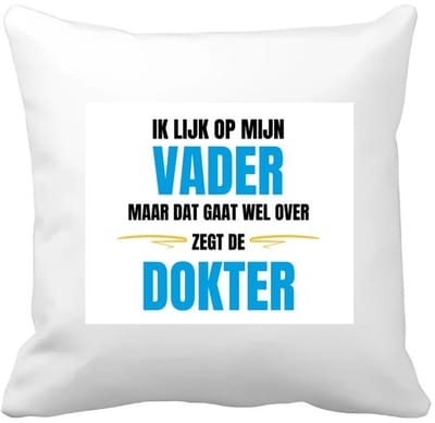 Akyol - ik lijk op mijn vader Kussen hoes - Papa - liefste vader - cadeautje - verjaardagscadeau - verjaardag - cadeau voor papa - cadeau - kado - geschenk - gift - papa artikelen - vaderdag - 40 bij 40 cm