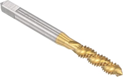 1/4-20UNC Spiral Flute Draad Tap, HSS (Hoogwaardige Staal) Titanium Gecoat Voor Machine Schroefdraad Bewerking Tool
