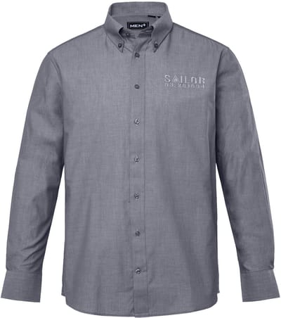 Men Plus - Heren - Overhemd lange mouwen buttondown-kraag Comfort Fit - Grijs - Maat 7XL