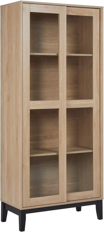 RUMSON - Vitrinekast - Lichtbruin - Hout