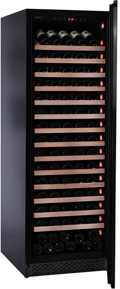 Wijnkoelkast - Pevino Majestic - 159 flessen - 1 temperatuurzone - zwart glas