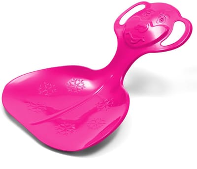 Baby Mix kunststof kinderslee 54x34 cm roze - Slee-schep