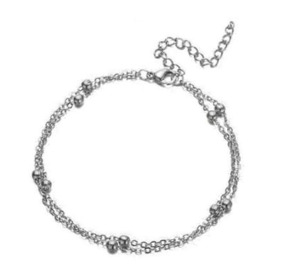 Jobo By JET - Armband - Zilverkleurig - Zilver - Dubbele armband - Titanium steel