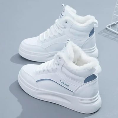 Wollen Fleece Schoenen Dames Anti-koude Warme Sportschoenen 2024 Winter Katoenen Schoenen Enkellaarsjes Dames Verdikte Warme Sneeuwlaarzen 39