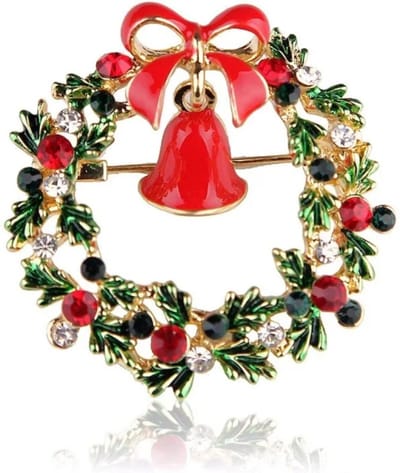 Zelto-Kerstkrans-Broche-Kerst-Broche Boetiek-Kerstman-Kerstmis-Groen-Rood-Kerstboom-Kerstengel-Kerstauto-Fiat500-