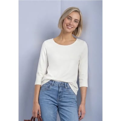 Shirt met 3/4-mouwen en een boothals