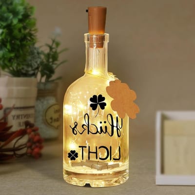 Verlichte Fles met Decoratieve Kurk, LED Bottle Light voor Feestjes, Cadeau voor Vrouwen en Vriendinnen, Perfect voor Verjaardagen en Kerstmis