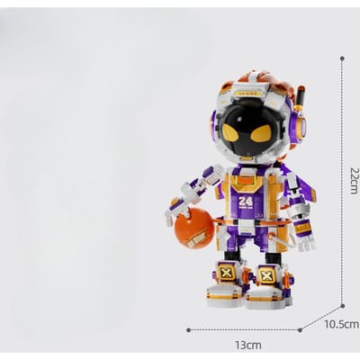 Blocs de Construction Astronaute Spatial Compatibles avec Jouets Éducatifs d'Assemblage Tendance Ornements 10.5*13*22cm gray