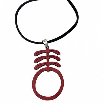 Ketting Rood Hout verstelbaar - Charme Bijoux