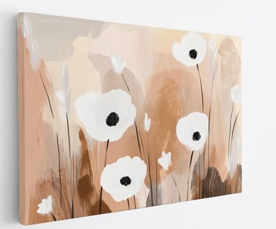 Saammp Canvas Schilderij - Minimalistisch - Bloemen - Natuur - Stijlvol - 45x30 - Foto op Canvas - Interieur Decoratie - Woonkamer Decoratie