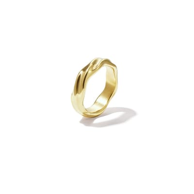 Draped Statement Ring | RVS (verkleurt niet) | Goudkleurig | Ringmaat 17 | Leukste Ringen Voor Haar