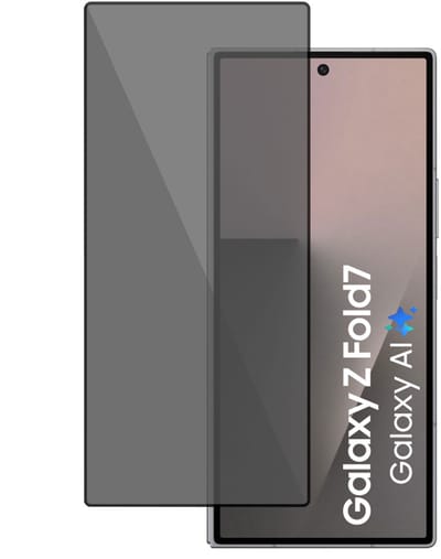 TechNow Privé Screenprotector geschikt voor Samsung Galaxy Z Fold 7 Screenprotector - Privacy Beschermglas - Rounded - Privacy Proteqt+