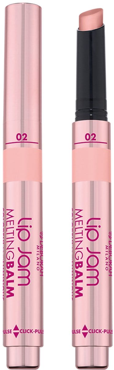 Deborah Milano Lip Jam Melting Balm – Kleur 02 Rose - Voedende & Hydraterende Lippenbalsem Met Kleurrijke Glans – Tot 12 Uur Hydratatie – Smeltende Romige Textuur Met Ceramide & Olijfolie – Comfortabele Finish – Intens Verzorgend