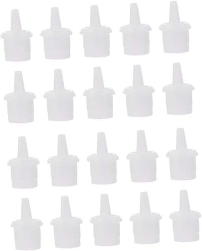 Lijm Fles Accessoires - Dopjes en Prikkers - Lijm Toepassingen - Voorkomt Uitdroging - 60 Stuks - Transparant