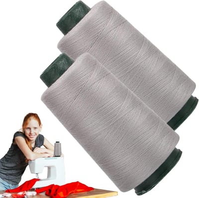 Naaigaren Polyester - Naaimachine Draad - Kleding Repareren - Hoge Treksterkte - 2200 Meter - Lichtgrijs