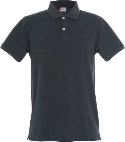 Clique Stretch Premium Polo 028240 - Antraciet Melange - M