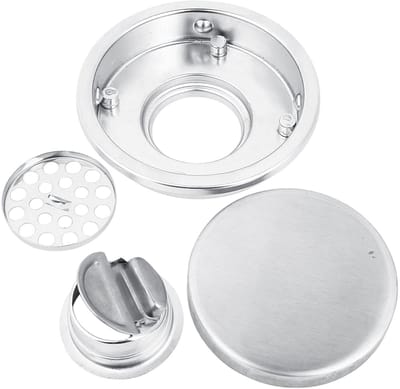 NTHProducts - Doucheafvoer - Ronde Afvoer - Roestvrij staal - Grote Afvoerdiameter - Haarfilter - Geschikt voor Badkamer, Toilet, Wasruimte, Balkon
