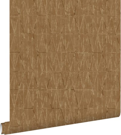 ESTAhome behang grafische lijnen okergeel - 50 x 900 cm - 131412