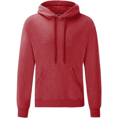 Fruit Of The Loom Heren Sweatshirt Met Capuchon / Hoodie (Heather Rood)