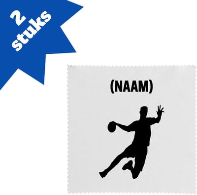 Akyol - handbal met eigen naam brillendoekjes - Handbal - handballer - sport - 17,8 bij 17,8 cm - 2 stuks