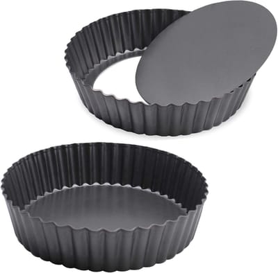 2-Delige Diepe Taartvorm met Losse Bodem - Antiaanbaklaag - 28 cm