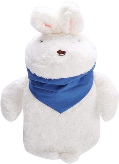 Dailygoody - Witte Konijn Warmwaterkruik met Pluche Puppetas - Hand