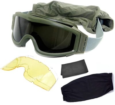 Alta-X - Airsoft bril - ski bril - Met verschillende glazen - Groen