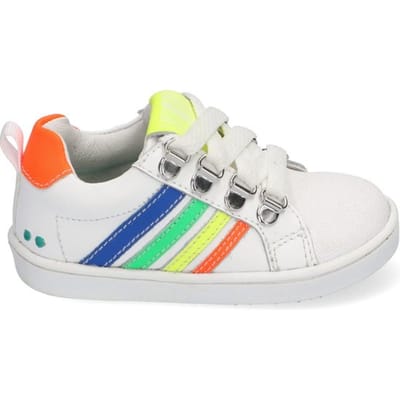 BunniesJr Puk Pit - Maat 20 - Unisex sportieve sneaker - Wit multi