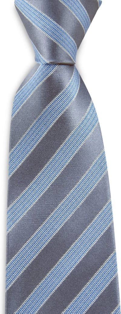 We Love Ties - Stropdassen - Stropdas Chris Clerk - grijs / wit / lichtblauw