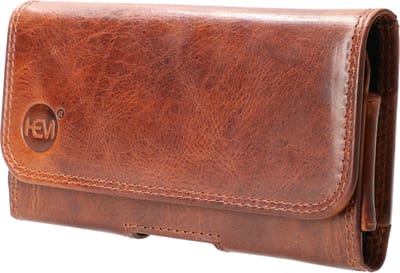 HEM (Rund) Leer Broekriem Hoesje – Geschikt voor Samsung Galaxy S22 – Cognac Bruin Broekriem Telefoonhoesje
