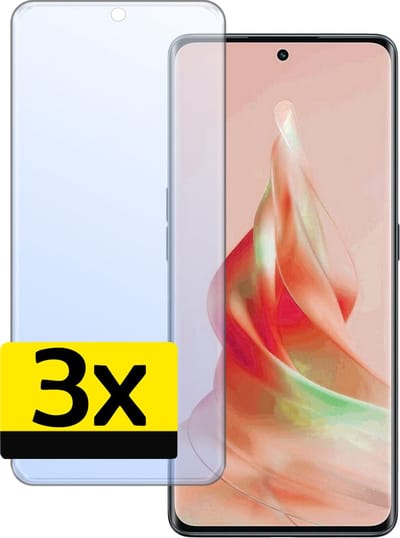 Screenprotector - Geschikt voor OPPO Reno 8T 4G - 3 Stuks - Extra Sterk - Beschermglas - Gehard Glas - Tempered Glass - Screen Protector