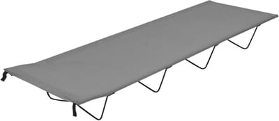 Campingbed - Veldbed Klapbed - Outdoor Ontspanning - Stabiele Stalen Constructie - 180 x 60 x 19 cm - Grijs