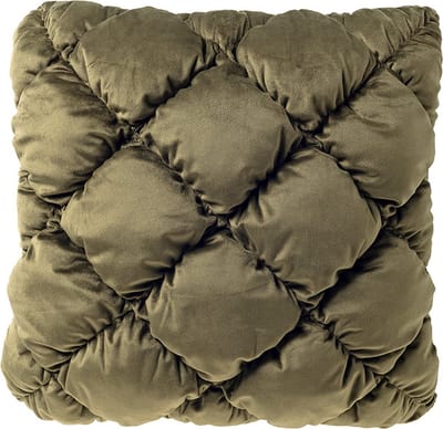 Dutch Decor SOOF - kussenhoes 45x45 cm - geruit gewatteerd - Mayfly - groen - met rits - zonder binnenkussen