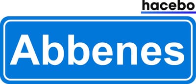 Hacebo - Plaatsnaam Sticker - 29x10 CM - Abbenes sticker - Verkeersborden sticker - grappige cadeaus - Abbenes