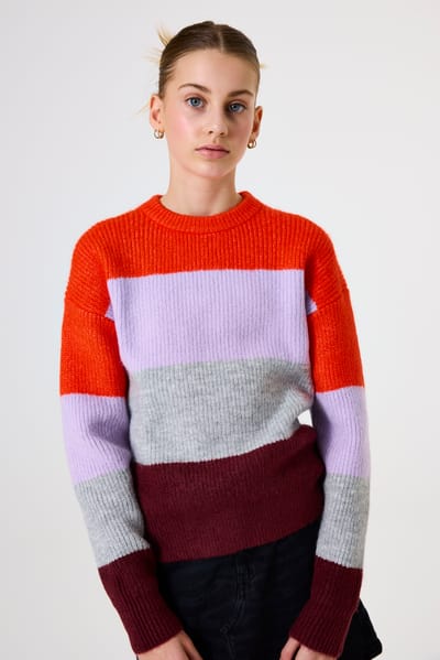 Gebreide pullover in colour-blocking-design
