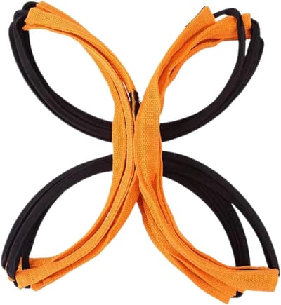 Beweeglijkheidsladder met Hekken - Trainingsladder Flexibel - Sportieve Coördinatie Verbeteren - Combinatie Hekken en Trappen - Meerdere Roosters - Oranje
