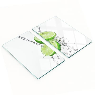 Decoratieve glazen snijplanken voor in de keuken, geschikt voor limoenen en water, 2x30x52 cm