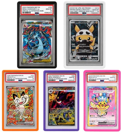5 Stuks PSA Slab Guards - Slab Protector - TCG Beschermhoes Bumper - PSA Graded Kaarten - Geschikt voor Pokemon - Gradient Bumpers - PSA Slab Guard - Slab Bumper - Trading Card Games