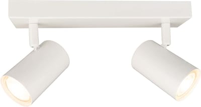 Ledvion LED Plafondspot Wit 2-lichts Rechthoek GU10 3W warm wit