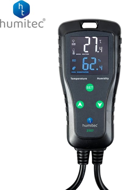Humitec® Controller-Regelaar- temperatuur en luchtvochtigheidsregelaar - terrarium- kweek-groente-fruit-planten-kas
