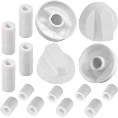 Kookplaat Bedieningsknoppen - Thermostaat Knoppen - Keuken Reparatie - Universele Pasvorm - 2 Sets - Wit